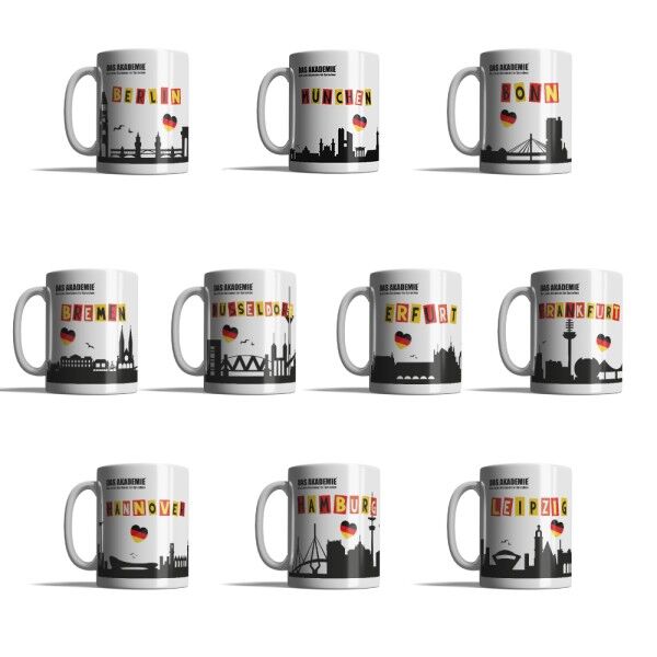 Almanya'nın Şehirleri Kupa Seti 10'lu