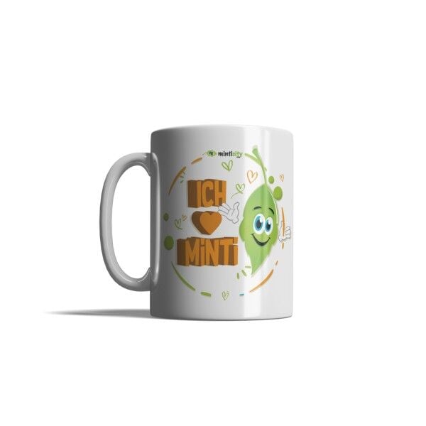 Minticity Baskılı Kupa Bardak : Ich ❤️Minti