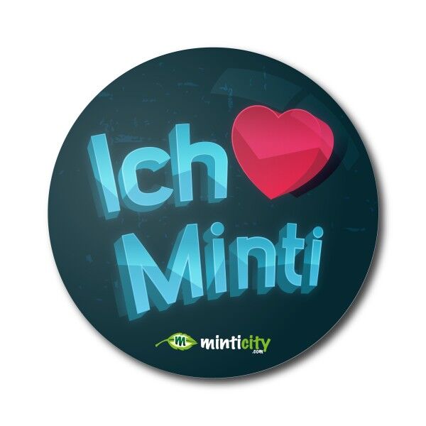 Minticity Rozet : Ich ❤️ Minti