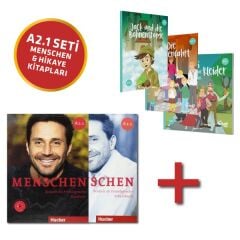 Menschen A2.1 Kursbuch ve Arbeitsbuch + A2.1 Almanca Hikaye Kitapları