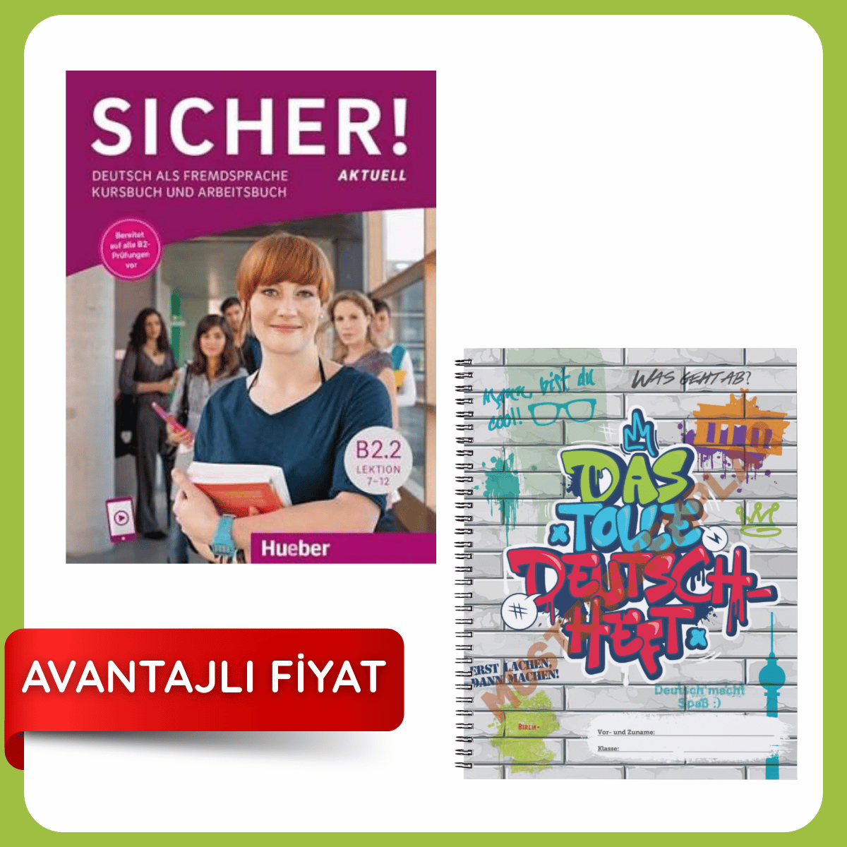 Sicher Aktuell B2.2 Kursbuch ve Arbeitsbuch Tek Kitap + DAS Tolle Deutschheft