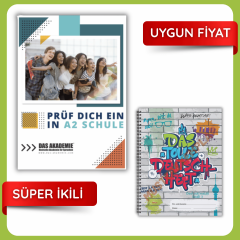 Prüf dich ein in A2 Schule - Almanca telc A2 Schule Sınav Hazırlık Kitabı + DAS Tolle Deutschheft Almanca Defteri